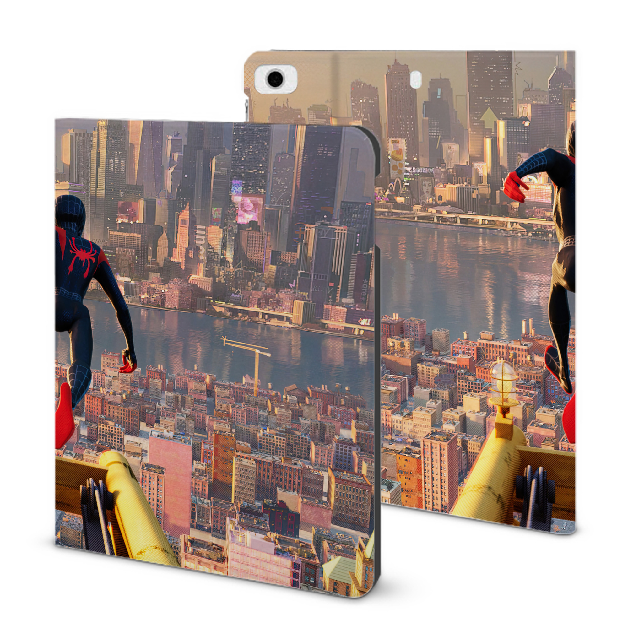（画像用） Spider Man スパイダーマン IPad ケース ブック型 PUレザー TPU 耐衝撃 軽量 薄型 ペン収納なし 全面保護 IPad 各モデル対応